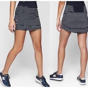 Athleta Stealth Navy Striped Tennis Skirt Skort